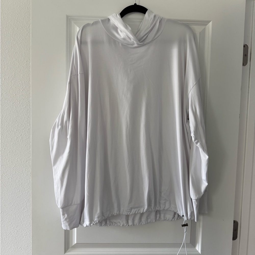 Nine West White Hooded Sweatshirt